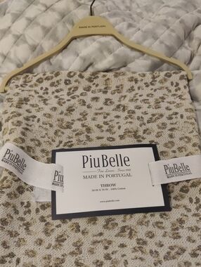 New!PiuBelle Leopard Print Throw Retro Blanket Neutral Tones Y2K Cottagecore